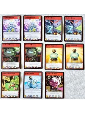 Near Mint+ 2003 Neopets TCG Potion Bundle of 11 Trading Cards